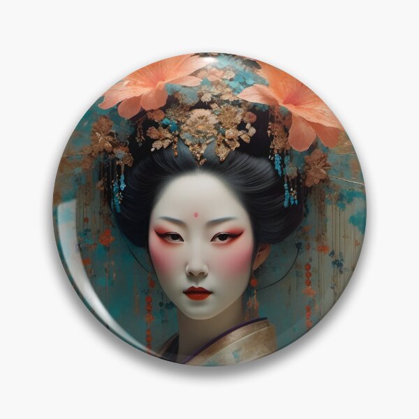 Item preview,  Geisha golden peach  and blue designed and sold by Coolparrotgirl.