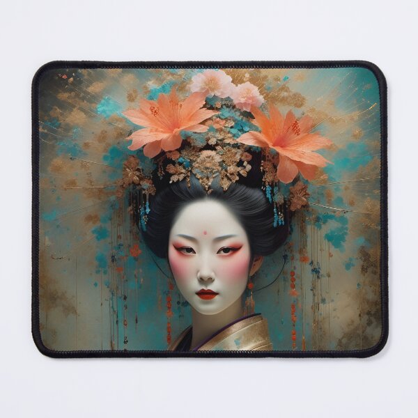 Item preview,  Geisha golden peach  and blue designed and sold by Coolparrotgirl.