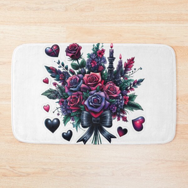 Item preview, Gothic Roses Bouquet valentines day goth Sticker designed and sold by Expressions-Sel.