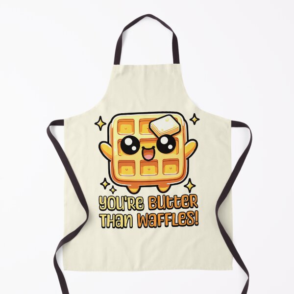 Item preview, You're Butter Than Waffles! Cute Butter Waffle Pun Cartoon designed and sold by PMCreative.