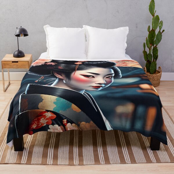 Item preview, Geisha golden black at night designed and sold by Coolparrotgirl.