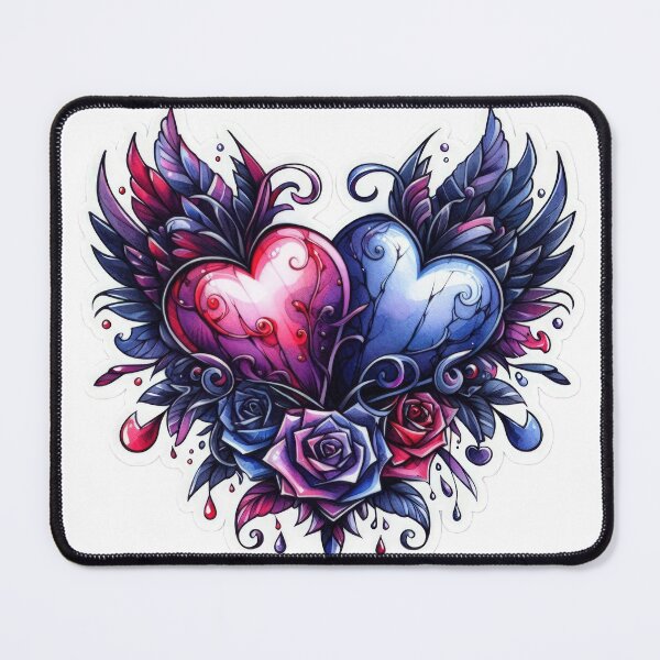 Item preview, Gothic Two Hearts valentines day goth Sticker designed and sold by Expressions-Sel.