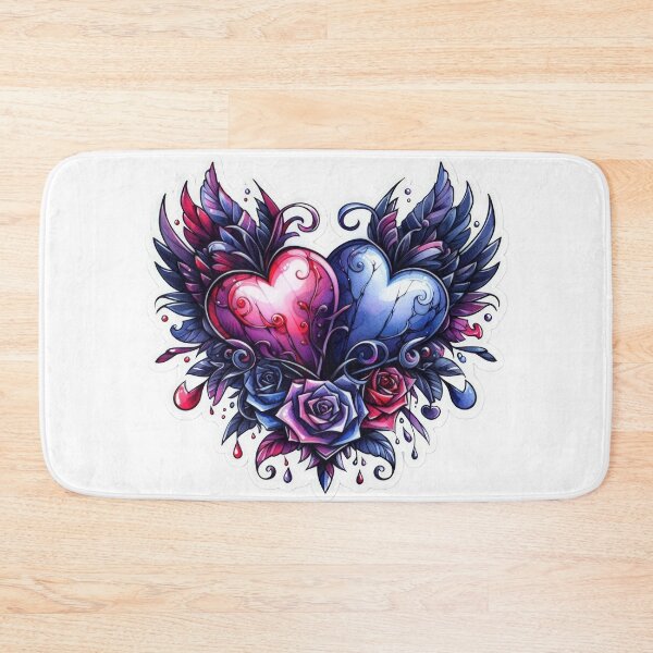 Item preview, Gothic Two Hearts valentines day goth Sticker designed and sold by Expressions-Sel.