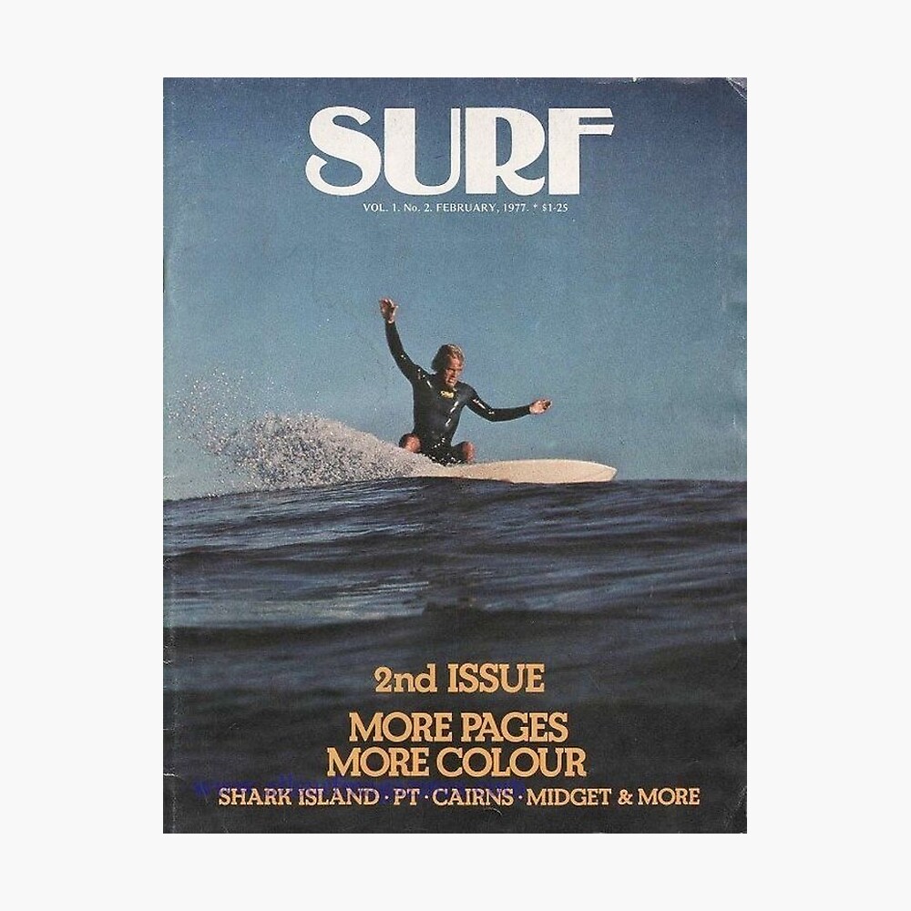 vintage surf magazine 70's aesthetic Poster