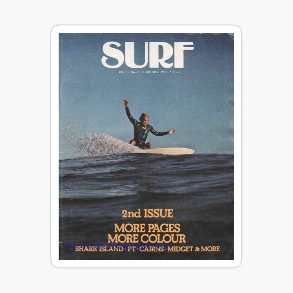 vintage surf magazine 70's aesthetic Poster