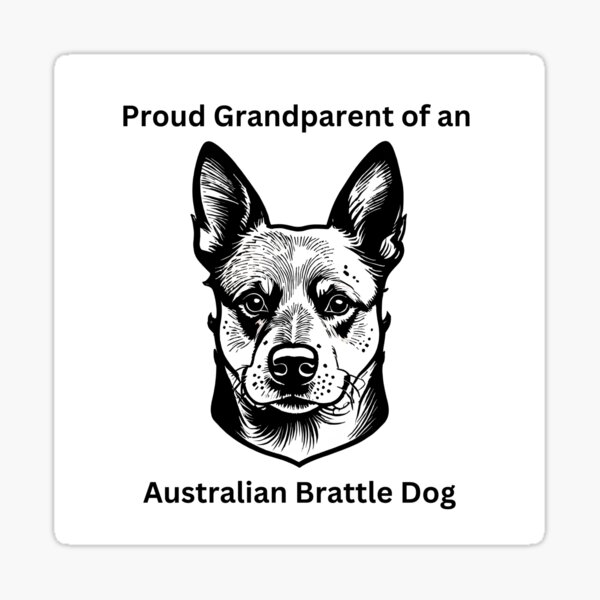 Aperçu de l'œuvre (Police plus grande) Fier grand-parent d'un chien australien Brattle créée et vendue par vcalemine.