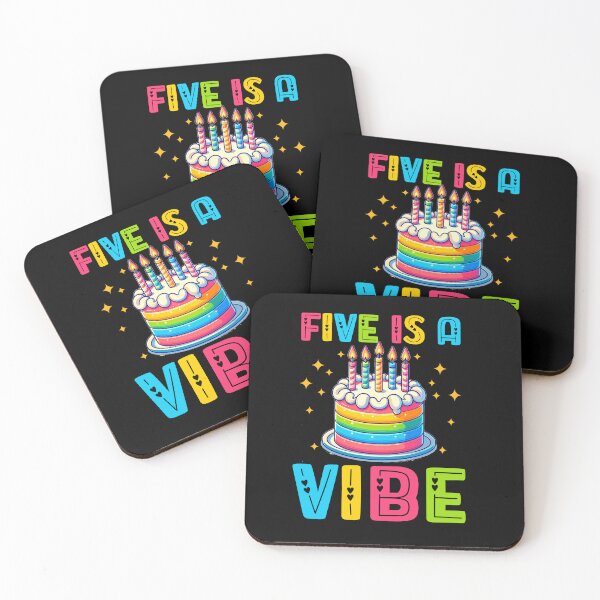 Item preview, Five Is A Vibe 5th birthday designed and sold by KawaiiFoodArt.