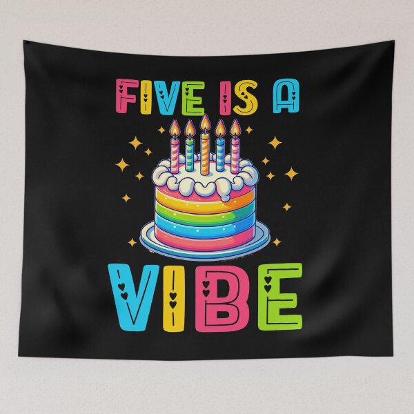 Item preview, Five Is A Vibe 5th birthday designed and sold by KawaiiFoodArt.