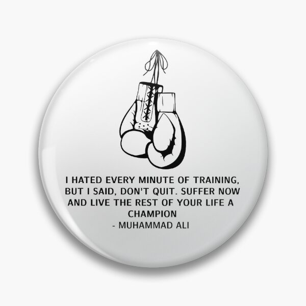 Item preview, Muhammad Ali Quote with Boxing Gloves designed and sold by ShopJoel.