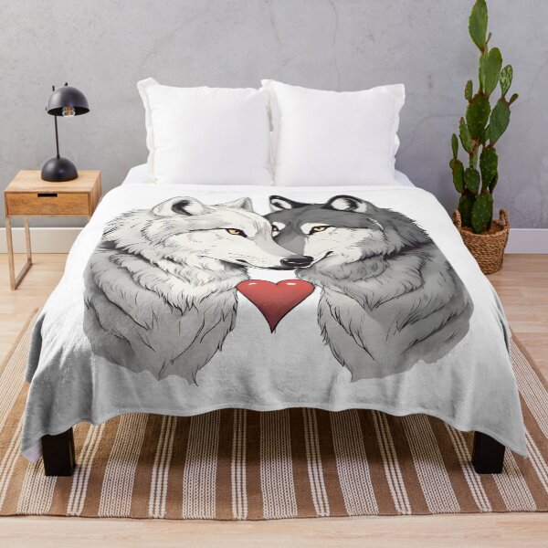 Item preview, Valentines wolfs, cute, in love, with heart, great idea for gift designed and sold by AnettPr.