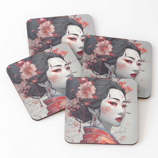 Item preview, Geisha red drawing designed and sold by Coolparrotgirl.