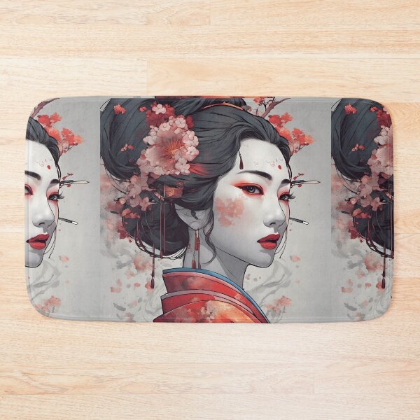 Item preview, Geisha red drawing designed and sold by Coolparrotgirl.