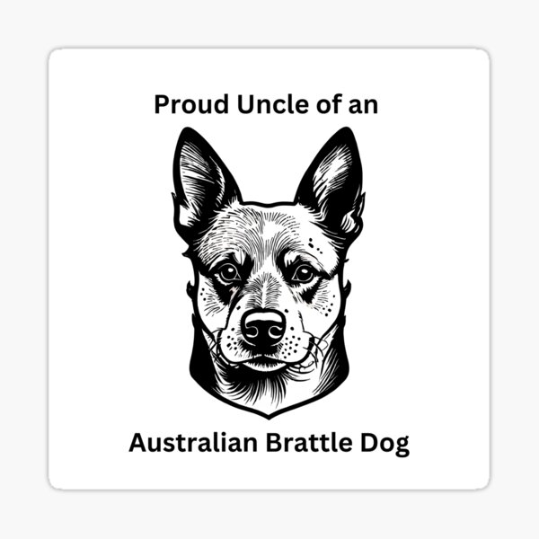 Aperçu de l'œuvre (Police plus grande) Fier oncle d'un chien australien Brattle créée et vendue par vcalemine.