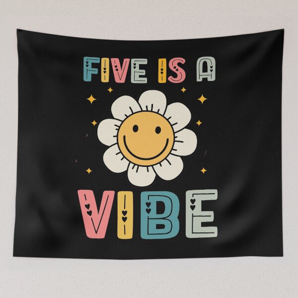 Item preview, Five Is A Vibe 5th birthday designed and sold by KawaiiFoodArt.