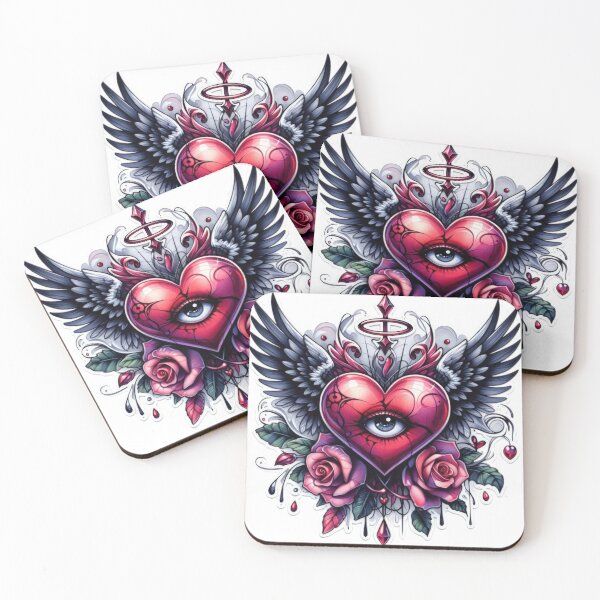 Item preview, Gothic heart with wings valentines day goth Sticker designed and sold by Expressions-Sel.