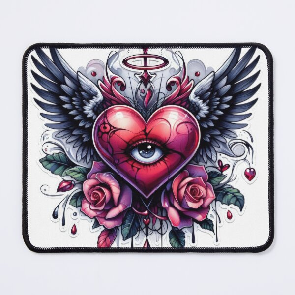 Item preview, Gothic heart with wings valentines day goth Sticker designed and sold by Expressions-Sel.