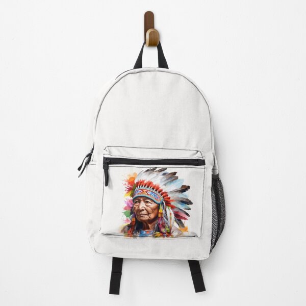 Item preview, American Indian tribal chief wearing feather headdress designed and sold by cristina1001.