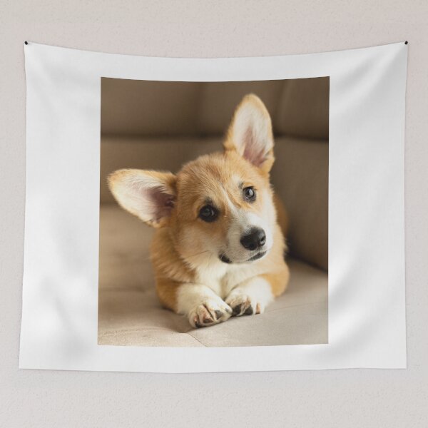 Item preview, Pembroke Welsh Corgi Dog Waiting on Sofa designed and sold by VanGaldo.