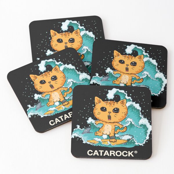 Item preview, Orange cat play surfboard designed and sold by CATTAROCK.