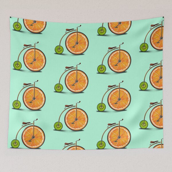Item preview, Orange and Kiwi Bike | Penny Farthing | Bike Lovers designed and sold by monkeybusiness.pt.