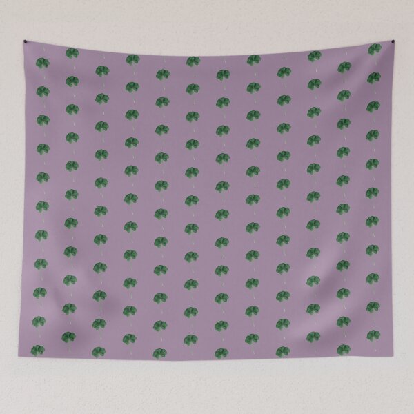 Item preview, Neutral Lavender Bright Green Clovers Real Five Leaf Clover St. Patrick's Day designed and sold by kattakitty.