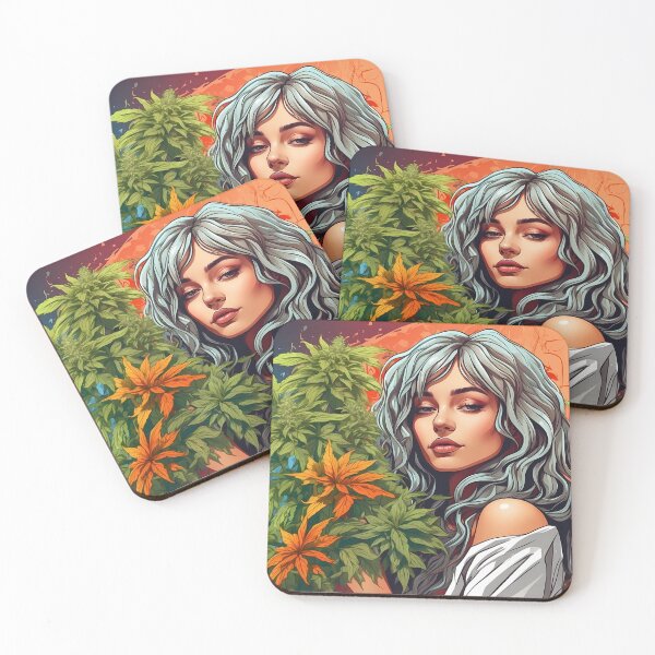 Item preview, 420 cannabis hippie woman designed and sold by wojysmokes.