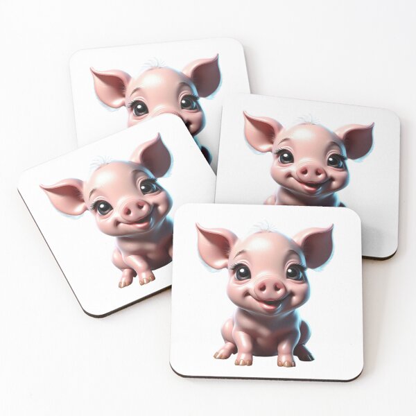 Item preview, Cute baby cartoon pig ilustration designed and sold by Inspyralia.