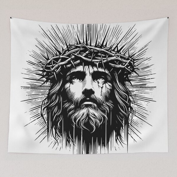 Item preview, Jesus' face designed and sold by theL3Studio.