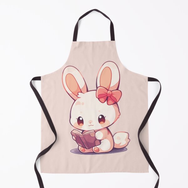 Item preview, Cute Kawaii Bunny Rabbit Reading a Book designed and sold by CozyKawaiiArt.