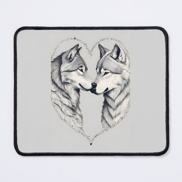 Item preview, Valentines wolfs, cute,kawaii, in love, great idea for gift designed and sold by AnettPr.