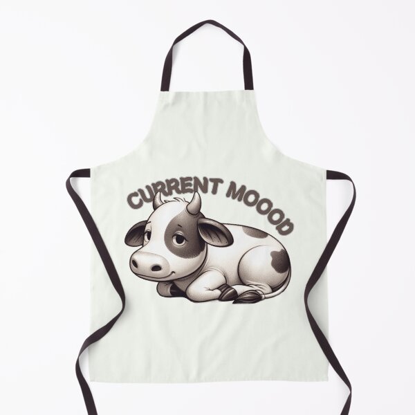 Item preview, Chilled-Out Bovine - "Current Mooood" Illustration designed and sold by RuyaFab.