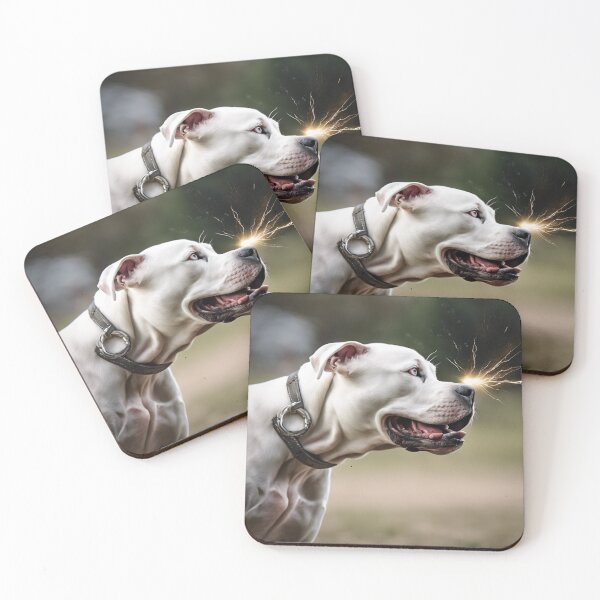 Item preview, Cute Dogo Argentino with Lithnig in his nose designed and sold by andrew758.