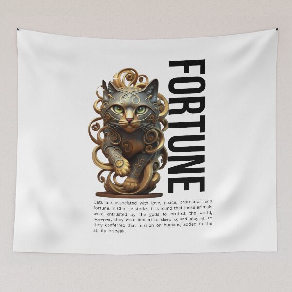 Item preview, Copy of Cat and Fortune-white designed and sold by PatronesKawai.