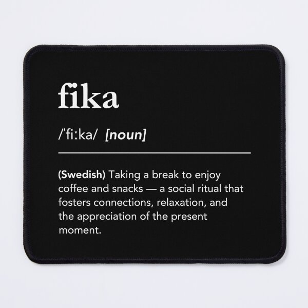 Item preview, Fika definition, fika meaning, coffee culture, coffee break, sweden, dictionary art, swedish words designed and sold by lagunaklein.