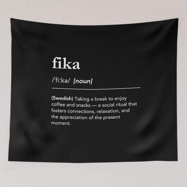 Item preview, Fika definition, fika meaning, coffee culture, coffee break, sweden, dictionary art, swedish words designed and sold by lagunaklein.