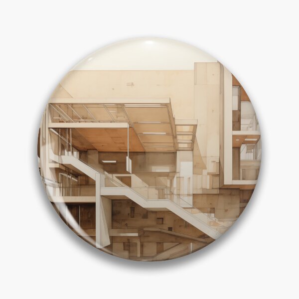 Item preview, Contemporary Building Perspective Watercolor designed and sold by PigmentPulse.
