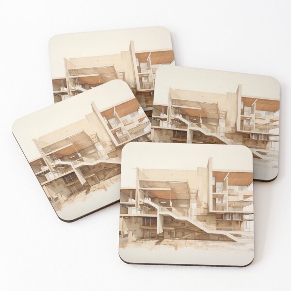 Item preview, Contemporary Building Perspective Watercolor designed and sold by PigmentPulse.