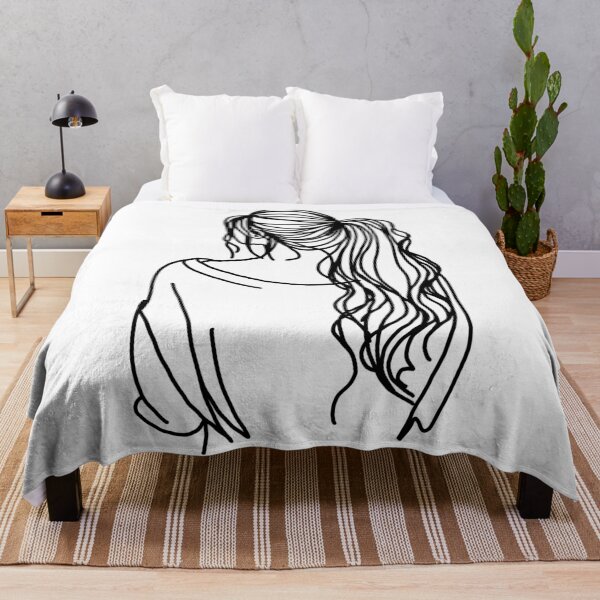 Item preview, Girl From Behind Line Art designed and sold by irissletters.