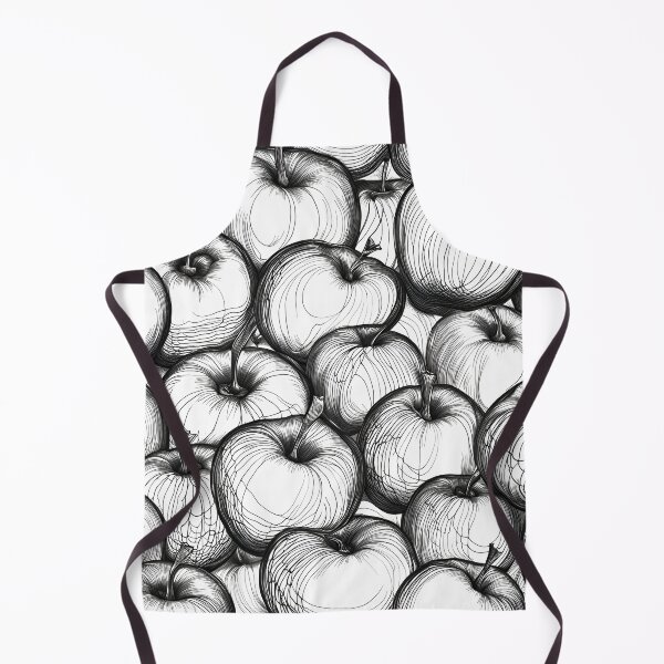 Item preview, Apple Pattern Monochrome Black and White Ink Pen designed and sold by ShaViArt.