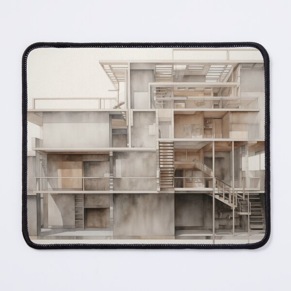 Item preview, Modern Architectural Study Art designed and sold by PigmentPulse.