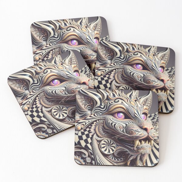 Item preview, Mystical Feline: A Dance of Patterns designed and sold by DriipDropDesign.