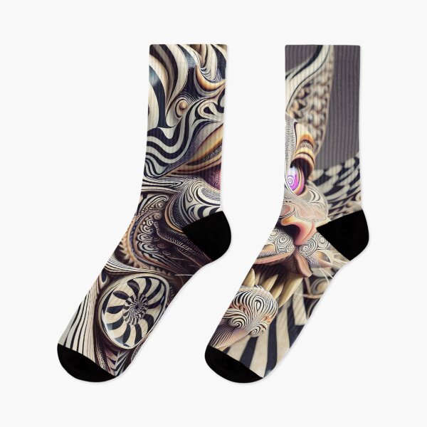 Item preview, Mystical Feline: A Dance of Patterns designed and sold by DriipDropDesign.