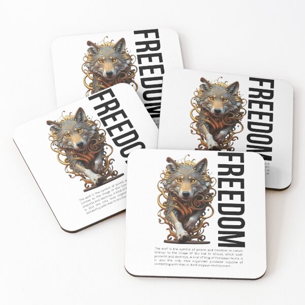 Item preview, The Wolf and Liberty-white designed and sold by PatronesKawai.