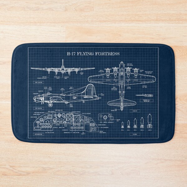 Item preview, B-17 Flying Fortress (Navy- Horizontal) designed and sold by BGALAXY.