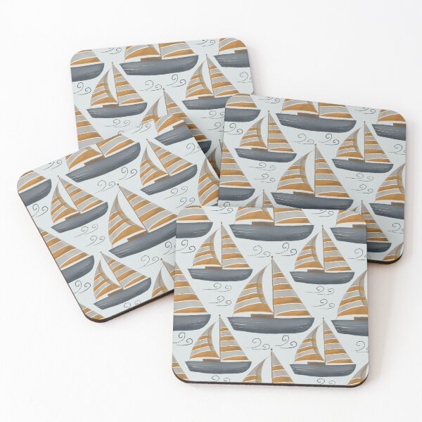 Item preview, Out at Sea Sailboat Pattern designed and sold by Alpha Naomi Designs.
