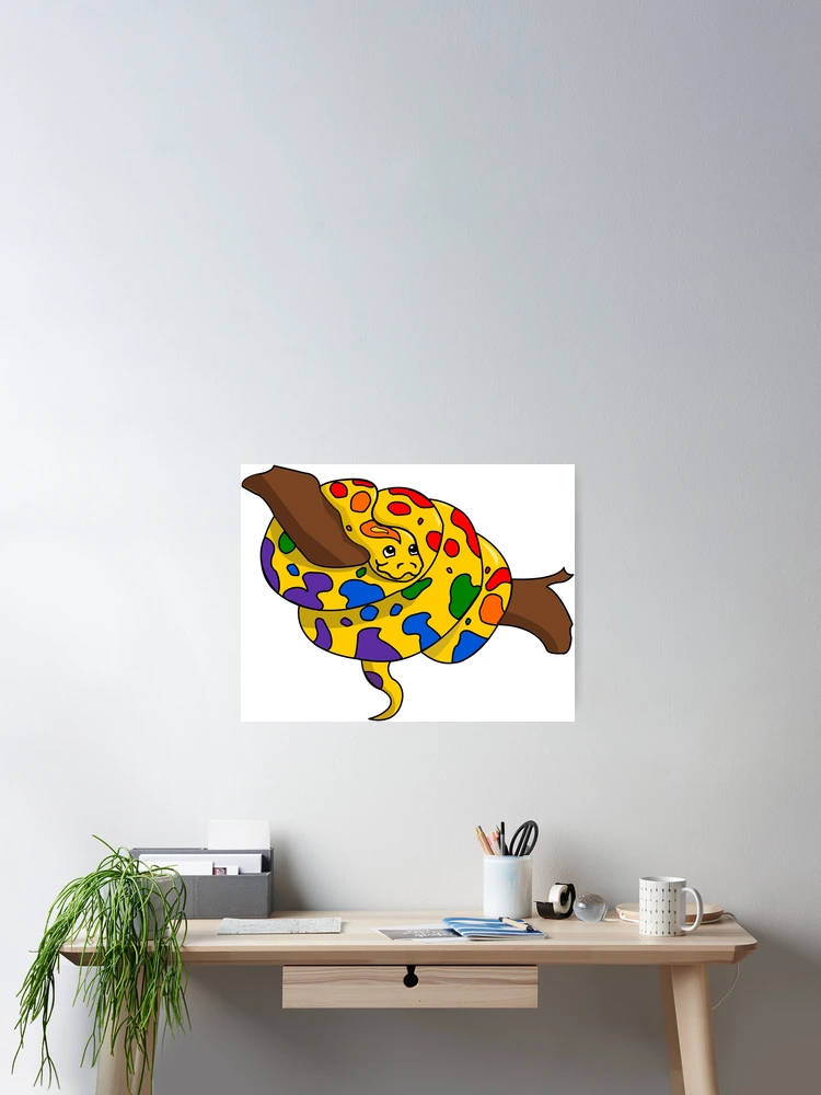 Thumbnail 2 of 3, Poster, Pride Python designed and sold by HarveyHandcraftsandDesigns.