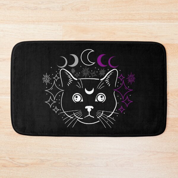 Item preview, Subtle Asexual Pride Flag Colors Celestial Cat Moon Phases designed and sold by ontrendshirts.