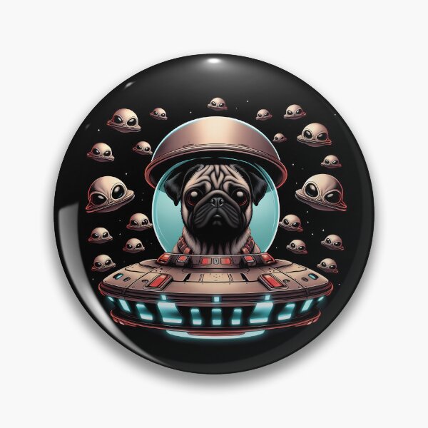 Item preview, Pug Invasion designed and sold by Funny Vintage Stickers And T-Shirts.
