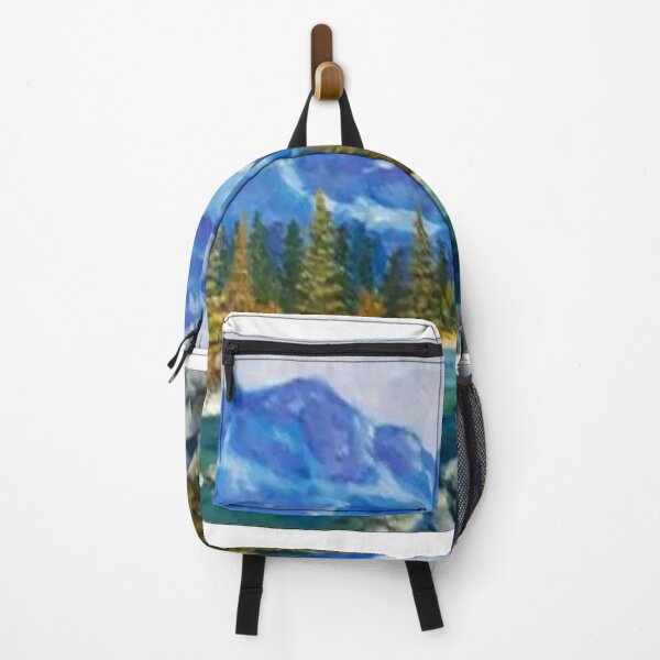 Item preview, The picture is beautiful snow-capped mountains with a green forest and a river. Contemporary Art designed and sold by loginovart.