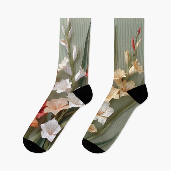 Item preview, 3-D colorful gladiolas print designed and sold by dcrc.